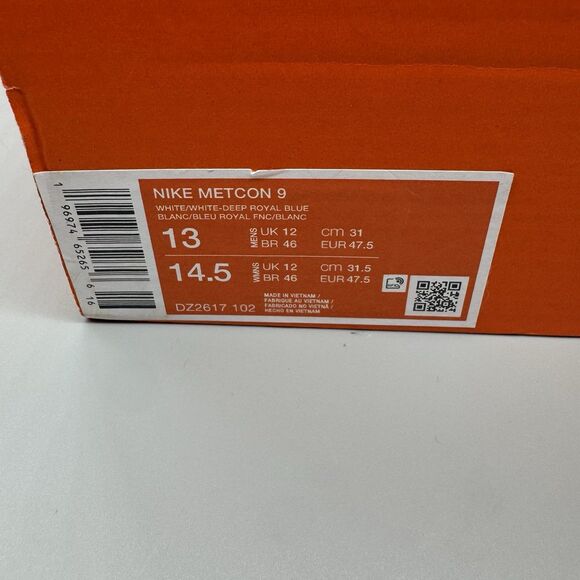 Nike Metcon 9 Men's Size 13 White Fierce Pink Deep Royal Blue Yellow DZ2617-102 - Picture 11 of 11